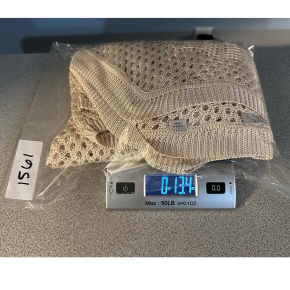 All Saints Sz XS Oversized Slouchy Fit Open Crochet Knit Estero Jumper Viscose - Picture 14 of 14